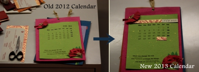 reusing old calendars, recycle, upcycle, gifts from waste