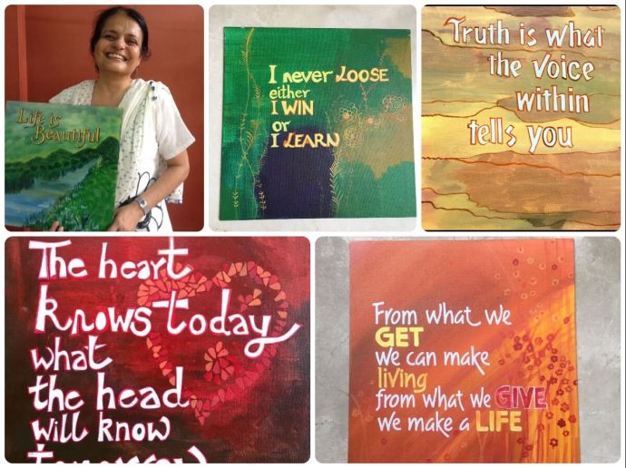 Paintings with quotations
